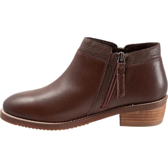 Softwalk Womens Rubi Ankle Boots US 10 Narrow EU 40.5 Brown Leather NWOB - Picture 2 of 12